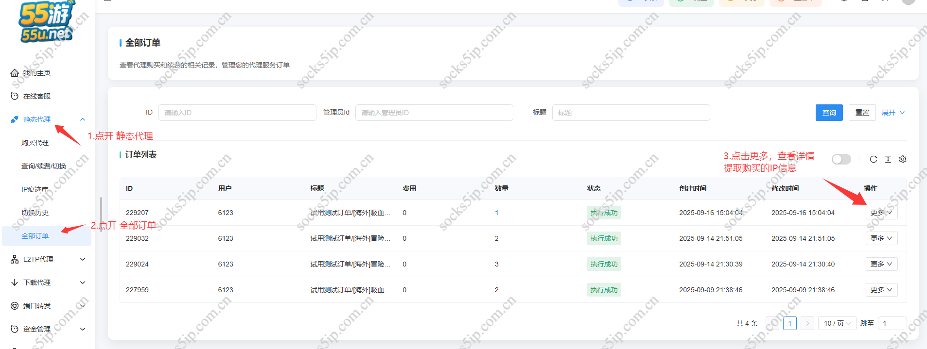55游 | 外服游戏代理购买使用教程 | Socks5协议IP一键测试与提取指南插图4