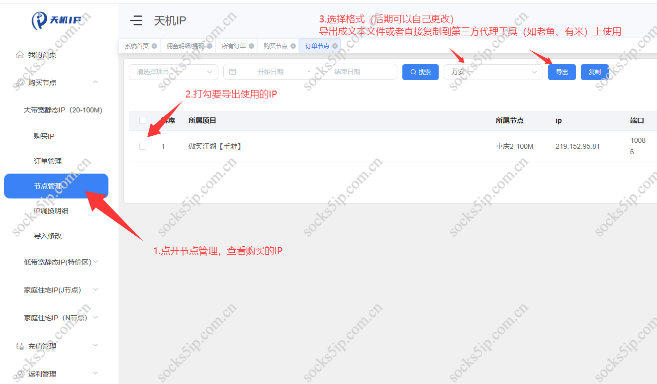 天机IP Socks5提取教程 | 一键对接老鱼加速器插图2 天机IP Socks5提取教程 | 一键对接老鱼加速器