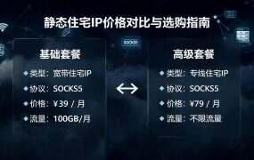 静态住宅IP价格对比与选购指南 – 10元/月起 | socks5ip.com.cn（全网低价IP）