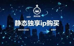 静态独享ip购买，推荐socks5ip.com.cn（全网低价IP）