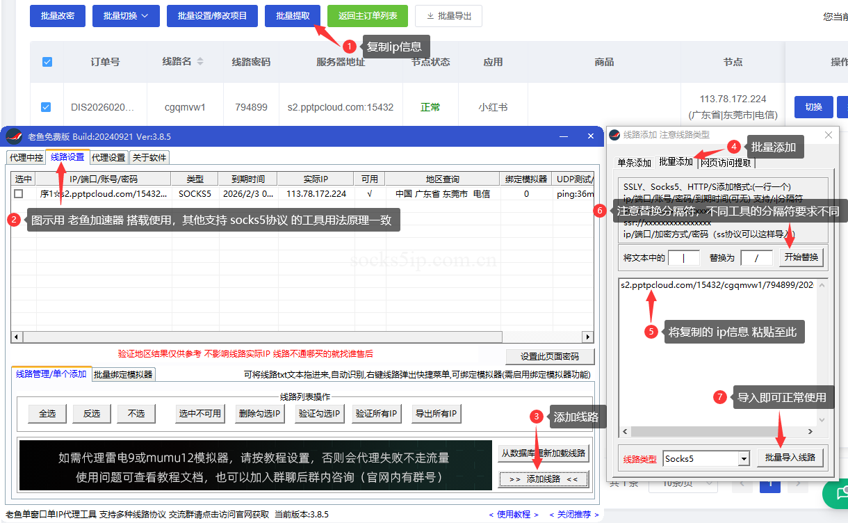酷熊IP加速器使用教程 – 支持Socks5及L2TP协议 | 老鱼加速器与软路由适配指南插图7