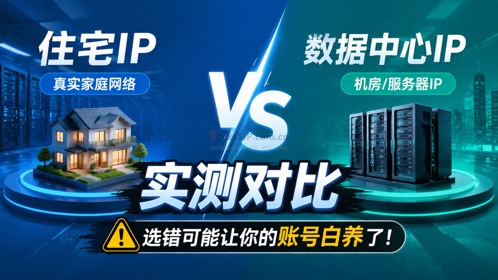 住宅IP vs 数据中心IP:实测对比,选错可能让你的账号白养了