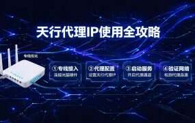 天行代理IP使用全攻略：从注册到代理配置完整指南