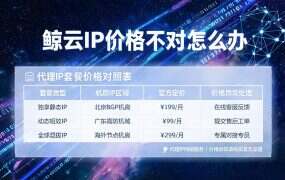 鲸云IP价格不对怎么办?怎么改优惠价?官方联系方式全收录