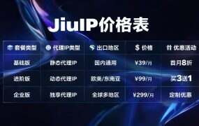 JiuIP价格表:全线路覆盖(2026)