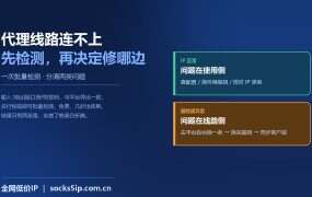 代理IP连不上怎么办？先检测，分清IP问题与配置问题