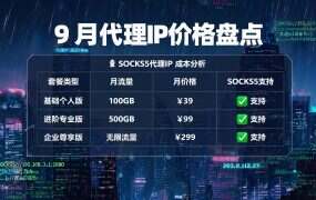 9 月代理IP价格盘点：官网标价和渠道价，差的是哪几档
